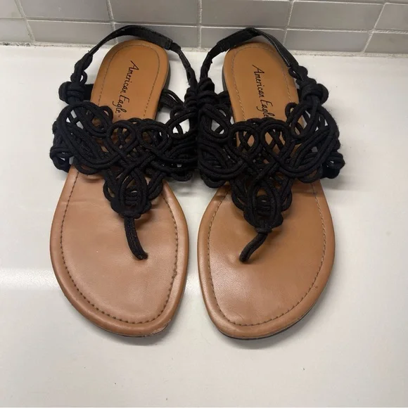 American Eagle Black Sandals - Picture 1 of 4